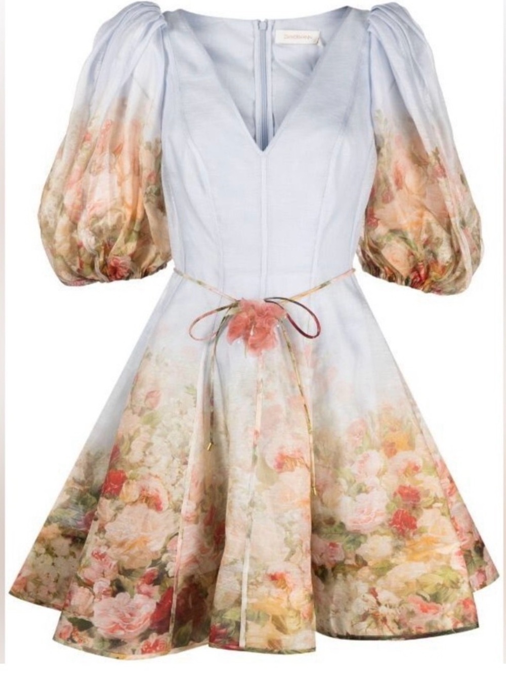 ZIMMERMANN Luminosity Flip Dress in Rosy Garden Floral Print - Picture 5 of 14
